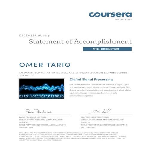 Coursera dsp 2014