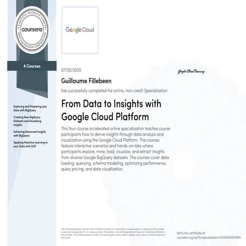 Coursera from data to insights with google cloud platform | PDF