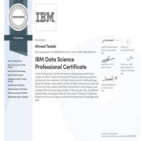 IBM Data Science Professional Certificate | PPT