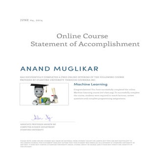 Coursera ml 2014