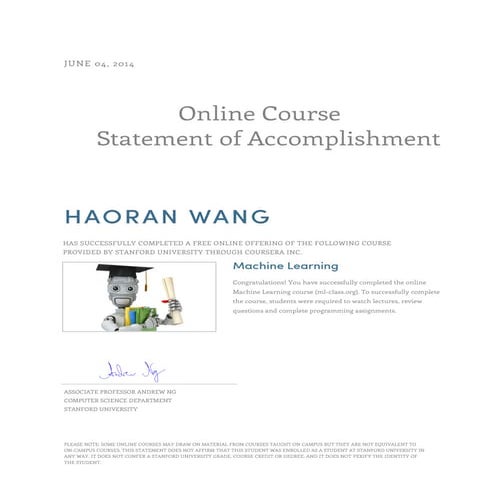 Coursera ml 2014