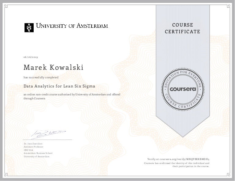 coursera six sigma