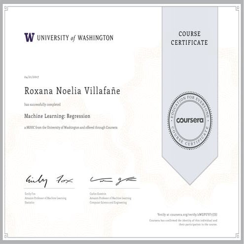 Machine Learning: Regression 