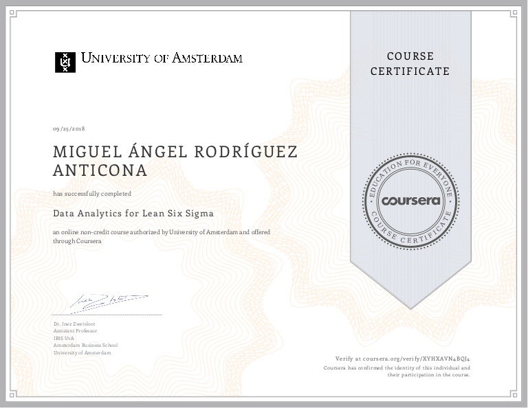 coursera lean six sigma