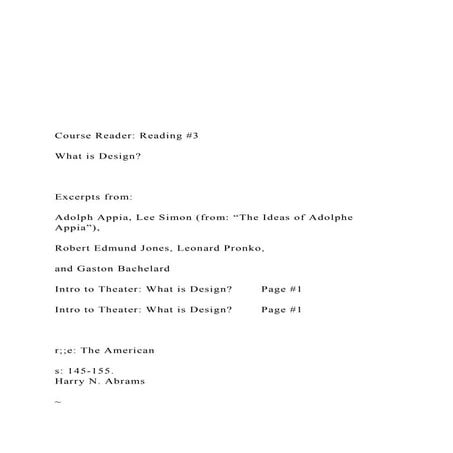 Course Reader Reading #3 What is Design .docx