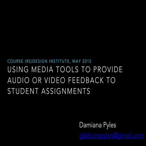 Course (re)design workshop 2015