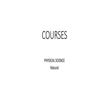 Courses