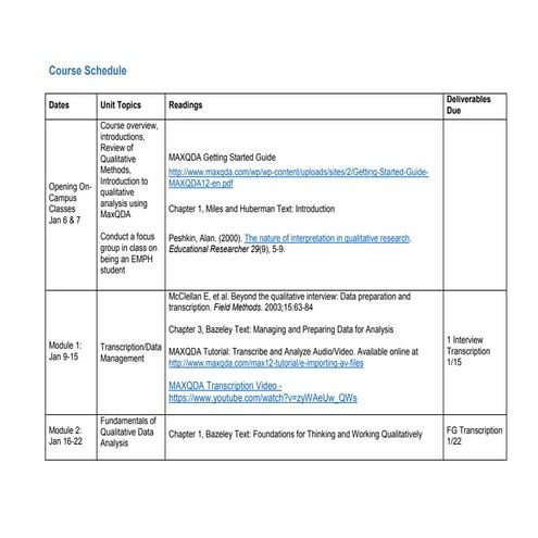 Course Schedule Final