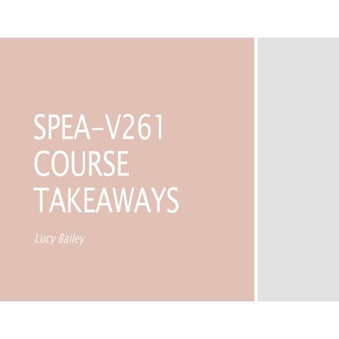 Course takeaways ppt | PPTX