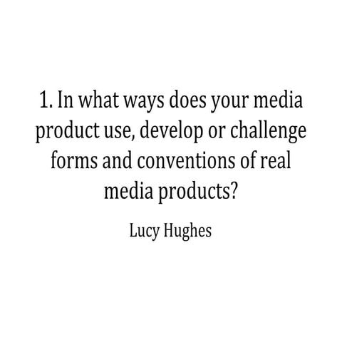 Coursework evaluation question 1