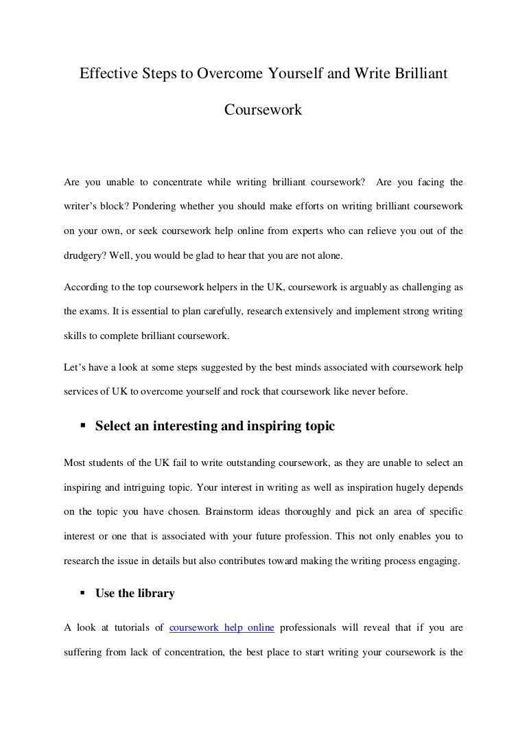 Coursework structure image