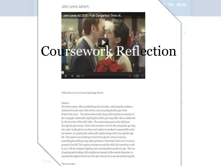 College course reflection paper picture