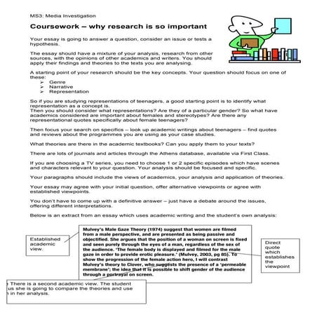 Coursework – why research is so important MS3