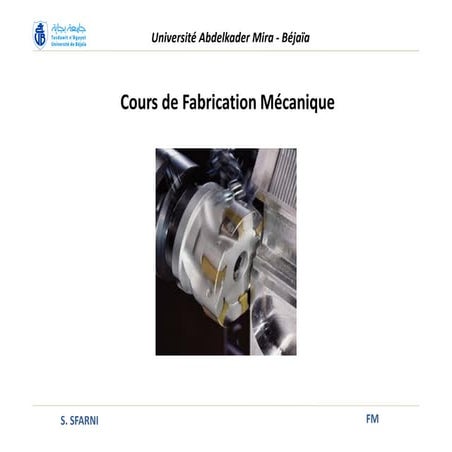 Cours fabrication mécanique2