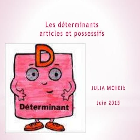 article et determinant | PPTX