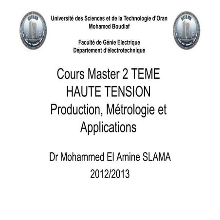 Cours HT polaristation et conduction des isolants