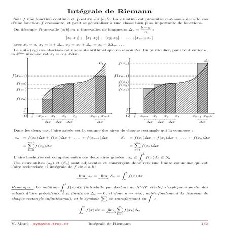 Cours integrale riemann | PDF
