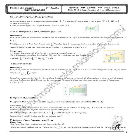 Cours intégrales | PDF