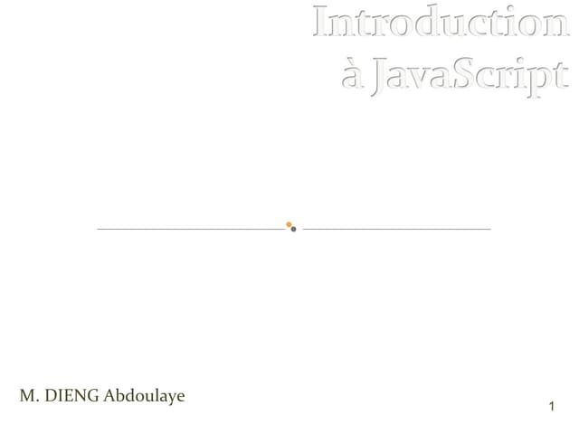 initiation au javascript