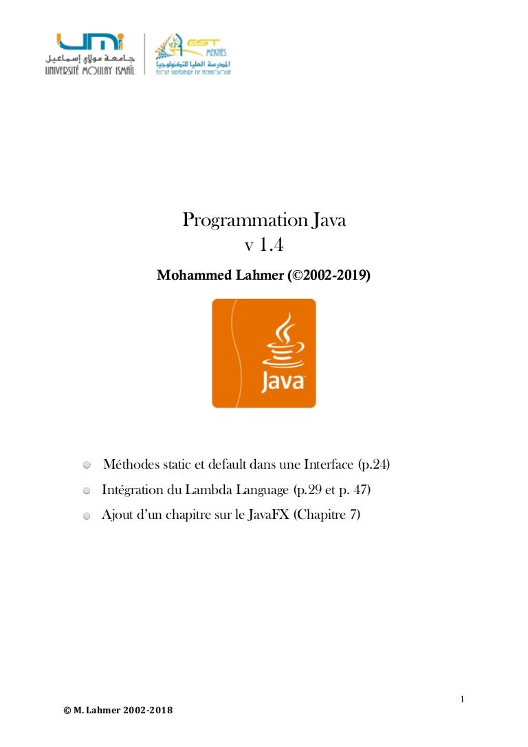 Cours java v1.4