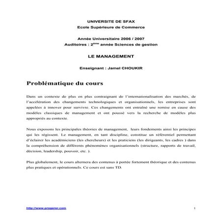 Cours management | PDF