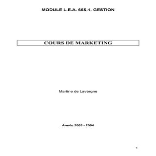 Cours marketing de base s3 