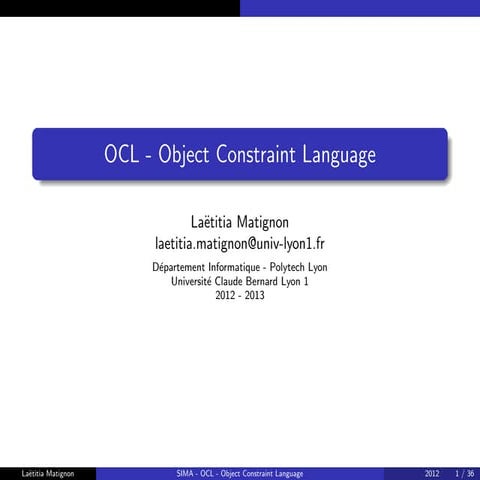 Cours ocl | PDF