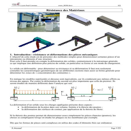 Cours rdm | PDF