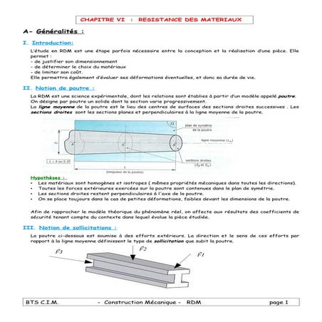 Cours rdm notions | PDF