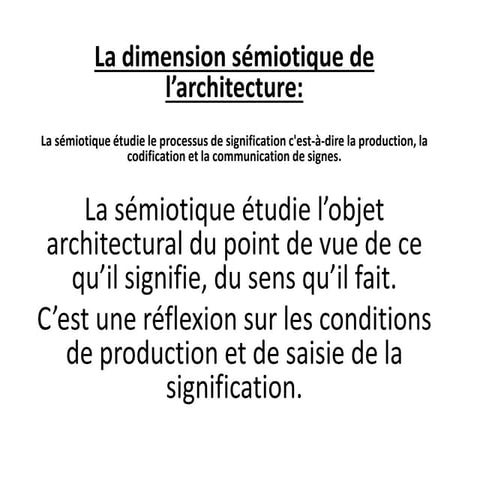[Cours ENAU]: Cours semiotique - Rym Nouira El Asmi | PDF