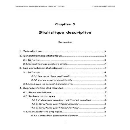 Cours statis descriptives