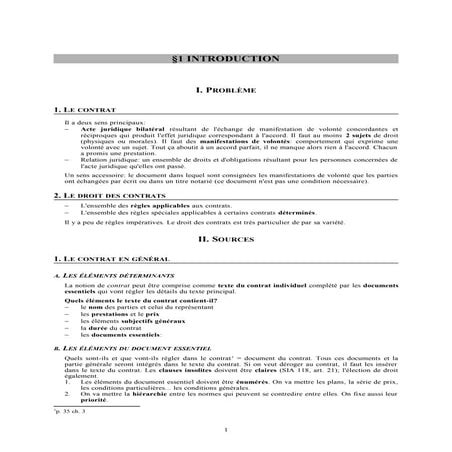Cours sur la partie spéciale du code des obligations | DOC