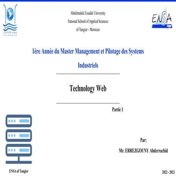 Cours Technologie web informatique les type des web | PDF