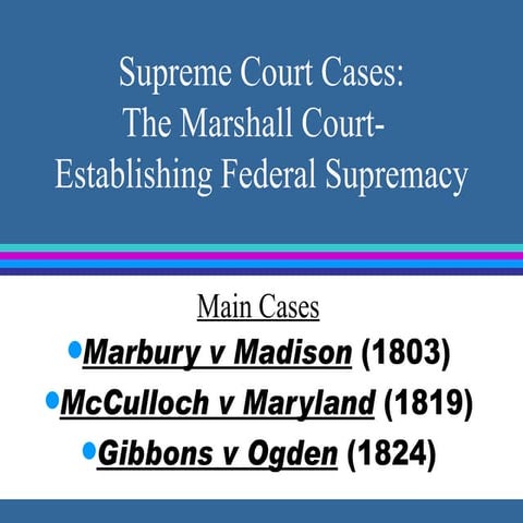 Court Cases Federal Supremacy 2
