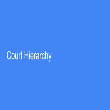 Court hierarchy