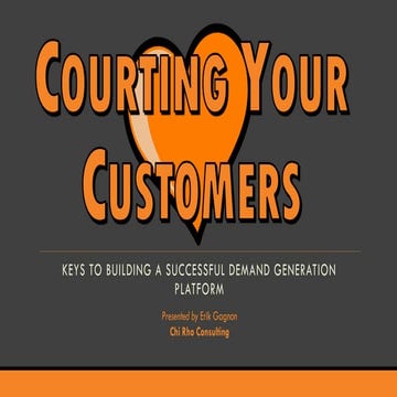 Demand Generation Strategy - Courting Your Customers