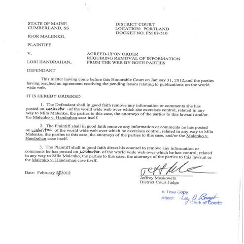 Certified Court Order | PDF