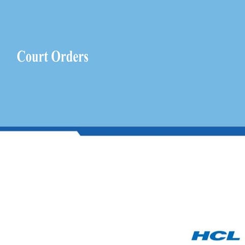 Court orders