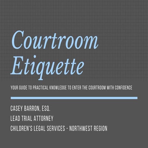 Courtroom Etiquette for Child Welfare Professionals