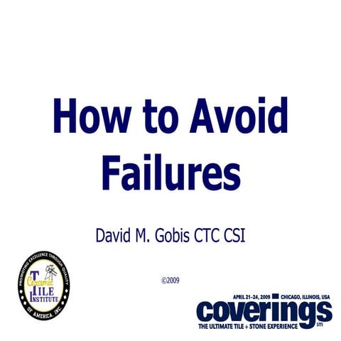 Cov 09 How To Avoid Failure C