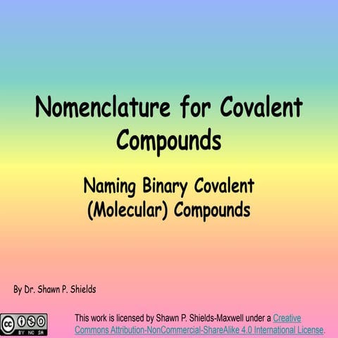 Covalent nomenclature
