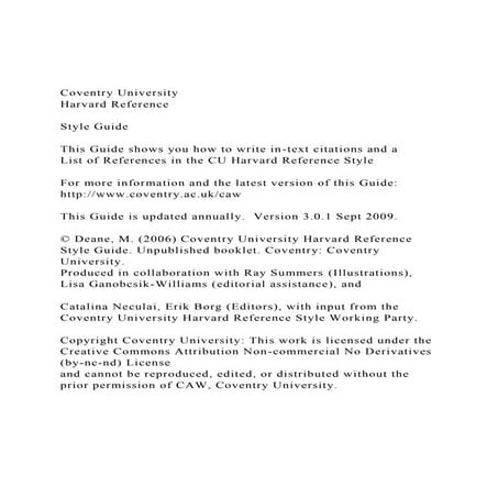 Coventry UniversityHarvard ReferenceStyle GuideThis .docx