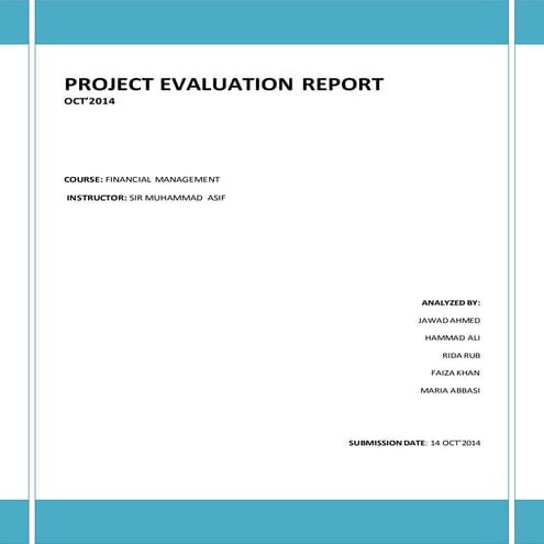Project Evaluation Report | DOCX