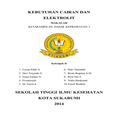 Kebutuhan cairan elektrolit