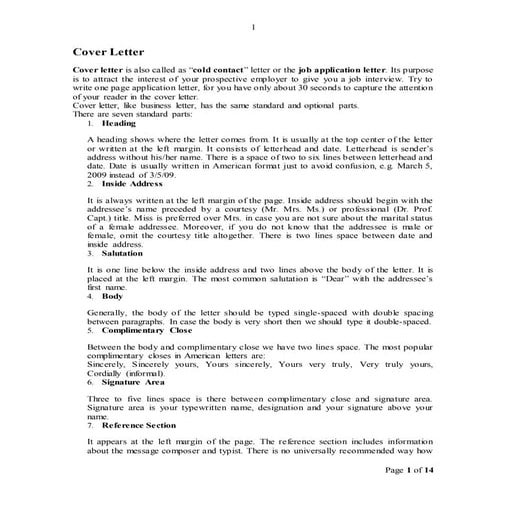 Cover letter | How to write