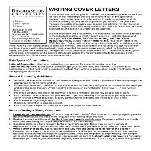 Cover letter