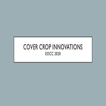 21. Cover Crop Innovations