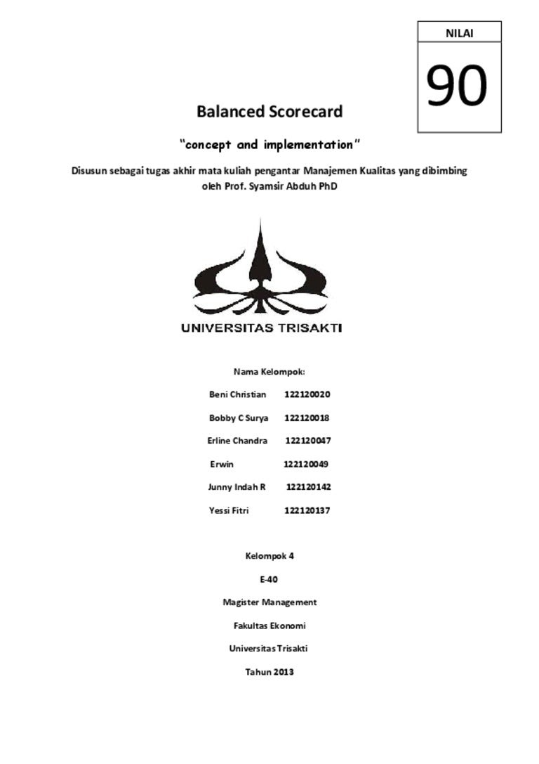 Contoh Makalah Balance Scorecard Soal Matpel Contoh Makalah Balance Scorecard Soal Matpel