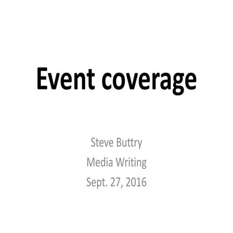 Covering Events
