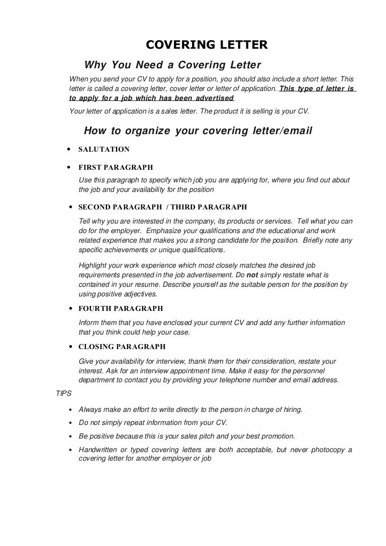 it covering letter